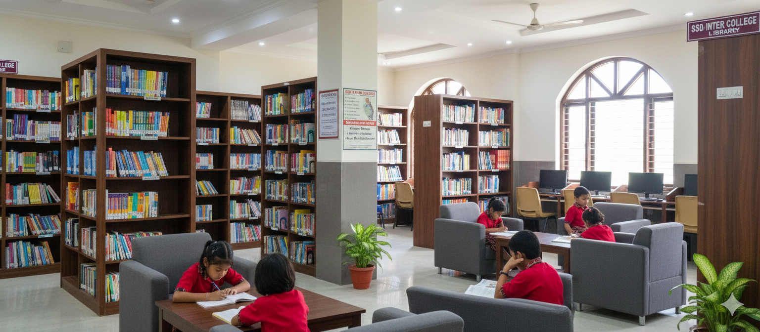 Well-Stocked Library at S.S.D. Inter College